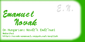 emanuel novak business card